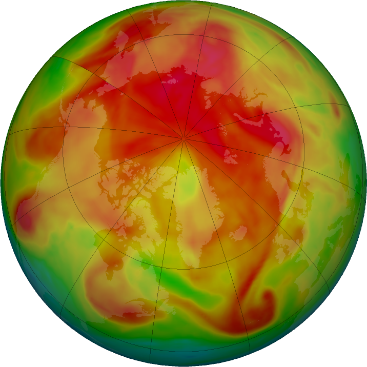 Arctic ozone map for 05 April 2024